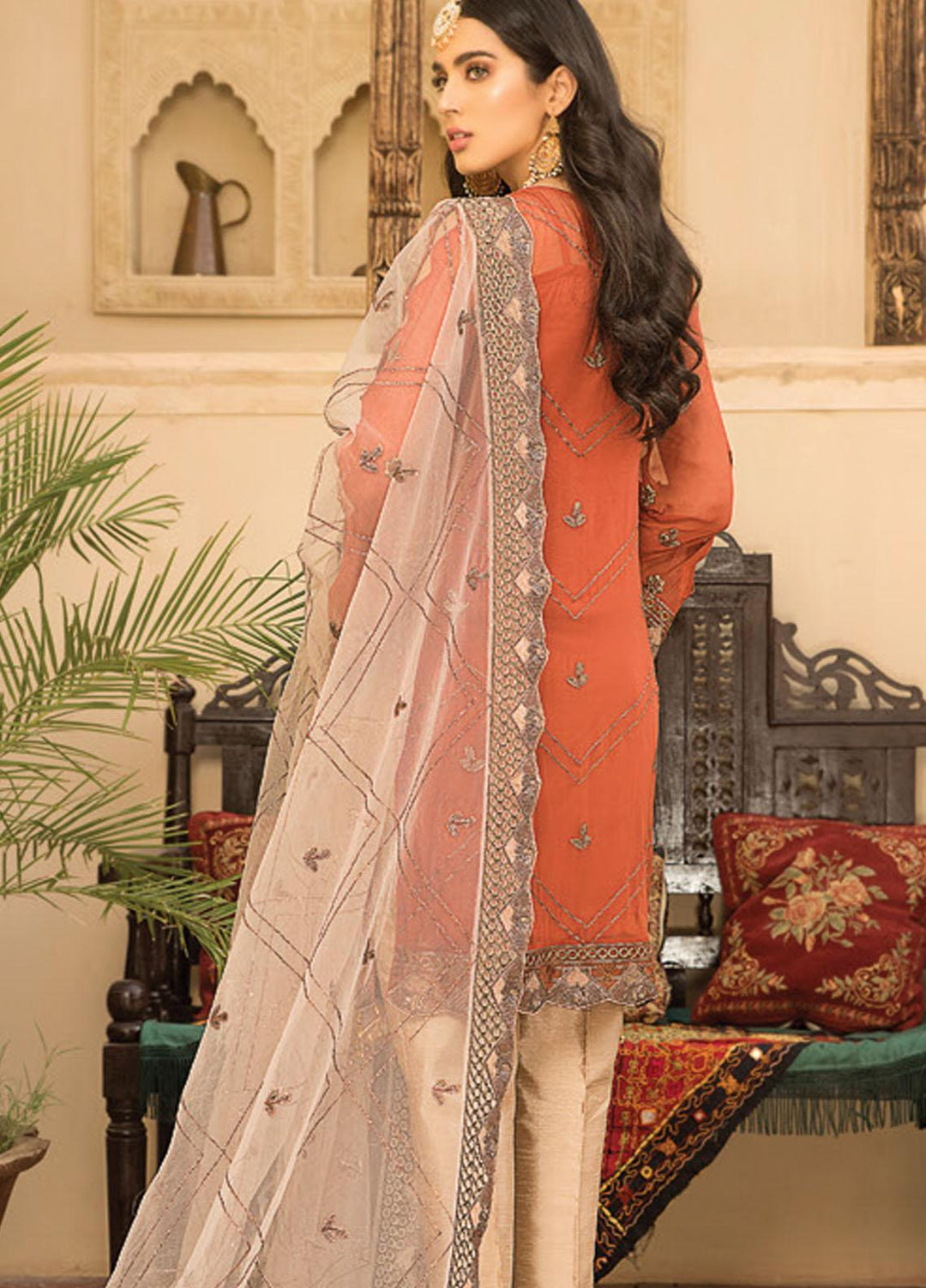 Maryam's Embroidered Chiffon Suits Unstitched 3 Piece MRM21PC D-09 - Luxury Collection