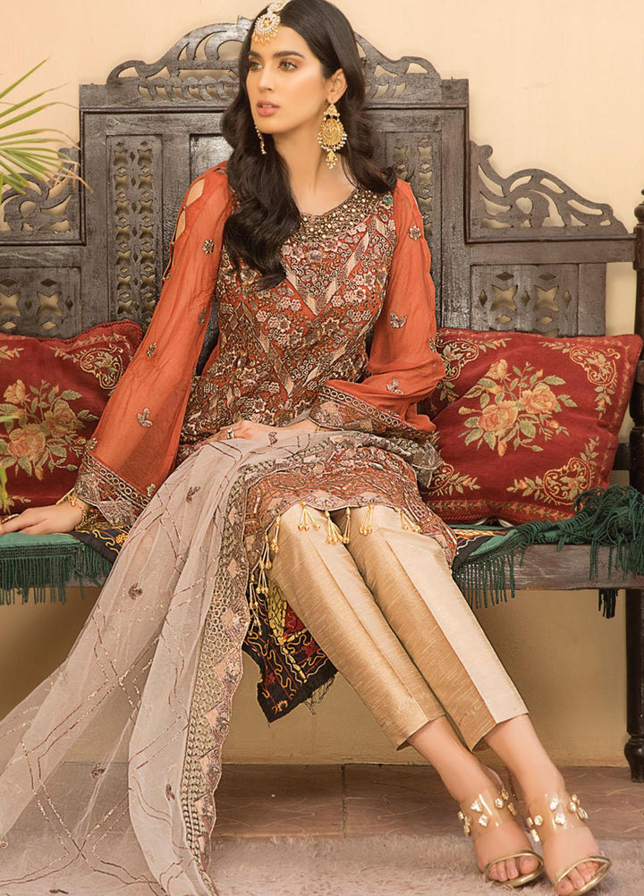 Maryam's Embroidered Chiffon Suits Unstitched 3 Piece MRM21PC D-09 - Luxury Collection