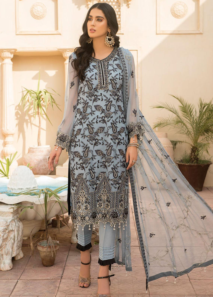 Maryam's Embroidered Chiffon Suits Unstitched 3 Piece MRM21PC D-10 - Luxury Collection