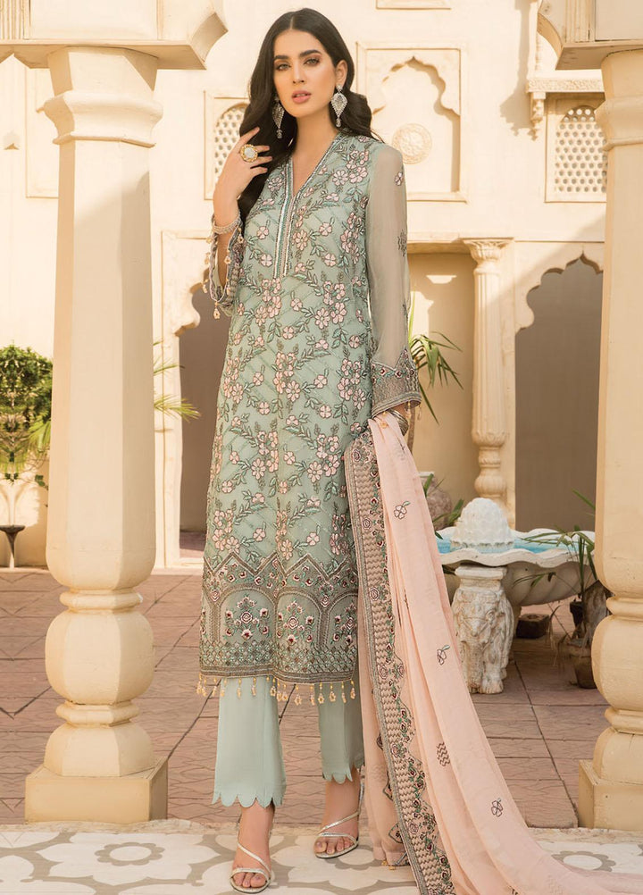 Maryam's Embroidered Chiffon Suits Unstitched 3 Piece MRM21PC D-11 - Luxury Collection