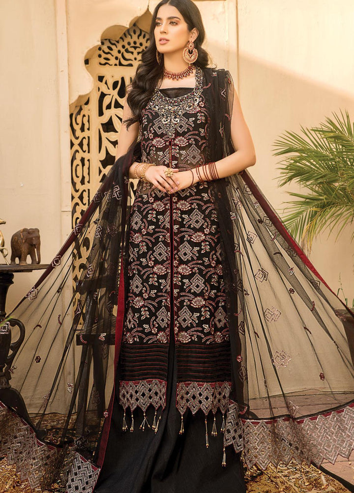 Maryam's Embroidered Chiffon Suits Unstitched 3 Piece MRM21PC D-12 - Luxury Collection