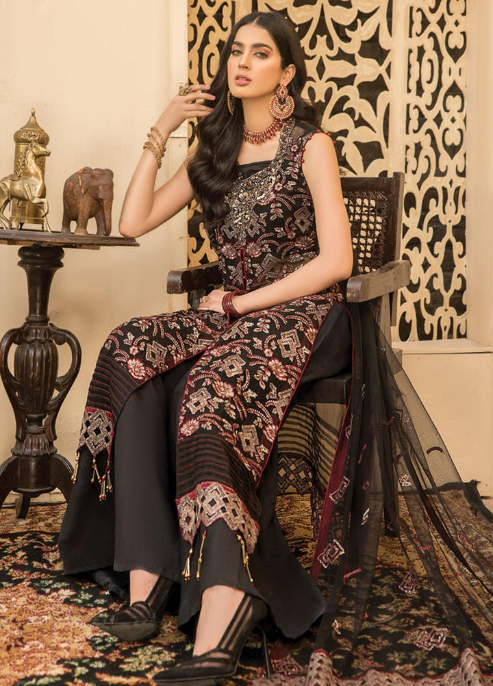 Maryam's Embroidered Chiffon Suits Unstitched 3 Piece MRM21PC D-12 - Luxury Collection
