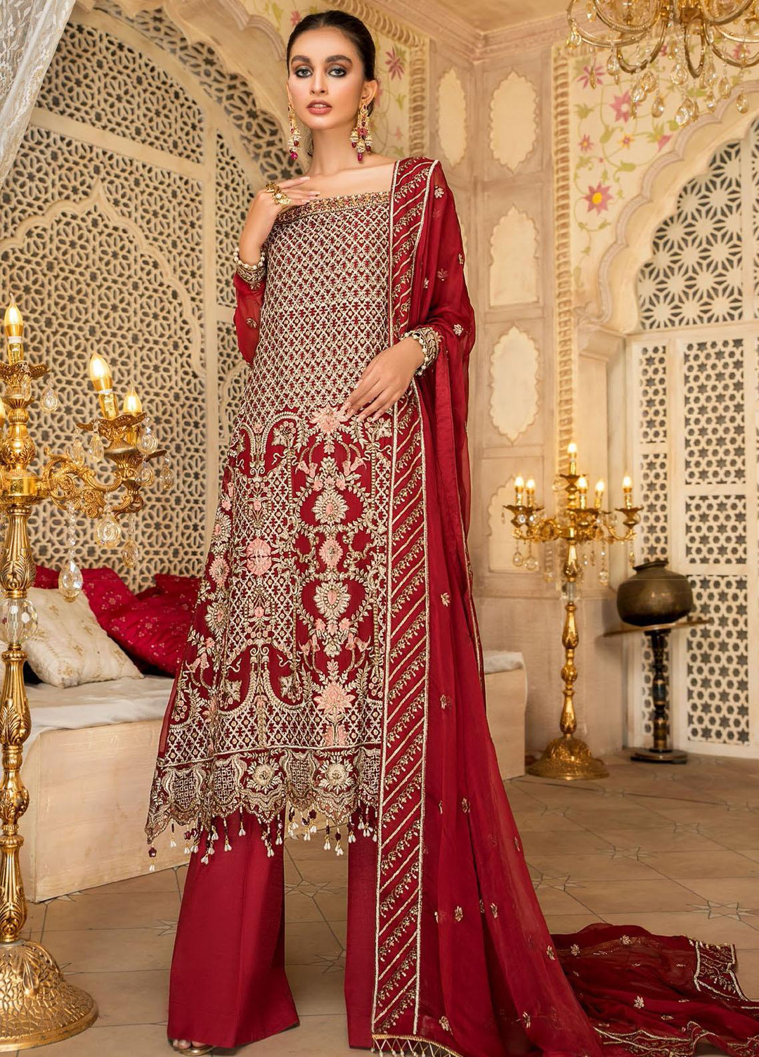 Maryam's Embroidered Chiffon Suits Unstitched 3 Piece MRM21PF-9 D-501 - Formals Collection