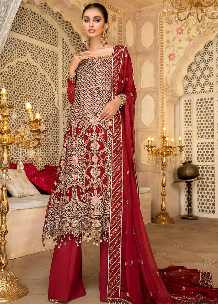 Maryam's Embroidered Chiffon Suits Unstitched 3 Piece MRM21PF-9 D-501 - Formals Collection
