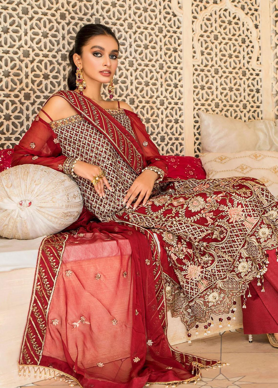 Maryam's Embroidered Chiffon Suits Unstitched 3 Piece MRM21PF-9 D-501 - Formals Collection