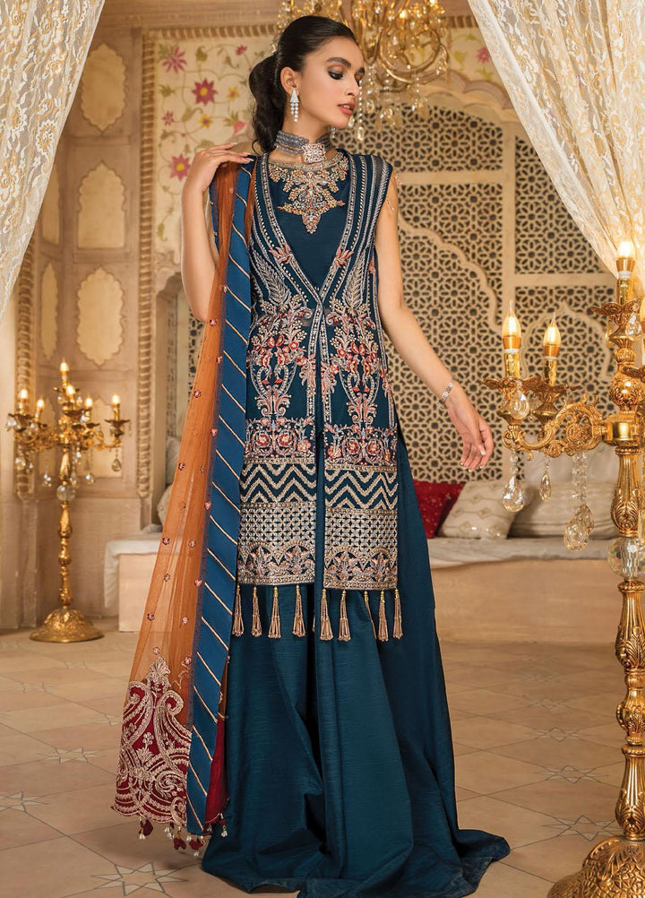 Maryam's Embroidered Chiffon Suits Unstitched 3 Piece MRM21PF-9 D-502 - Formals Collection