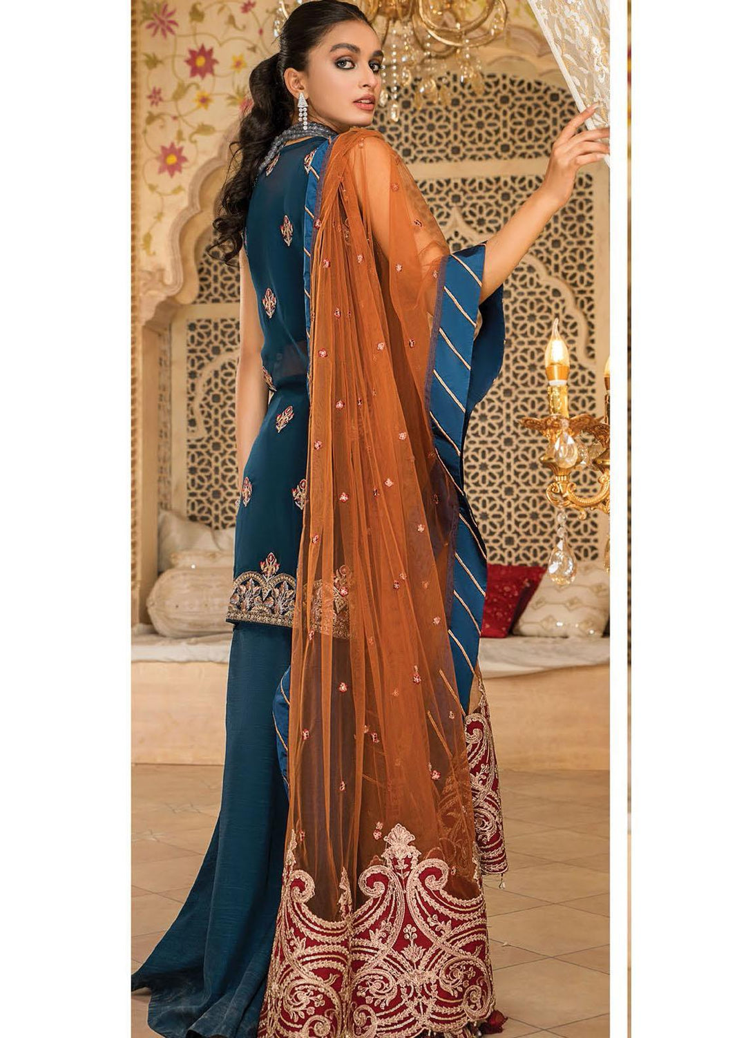 Maryam's Embroidered Chiffon Suits Unstitched 3 Piece MRM21PF-9 D-502 - Formals Collection