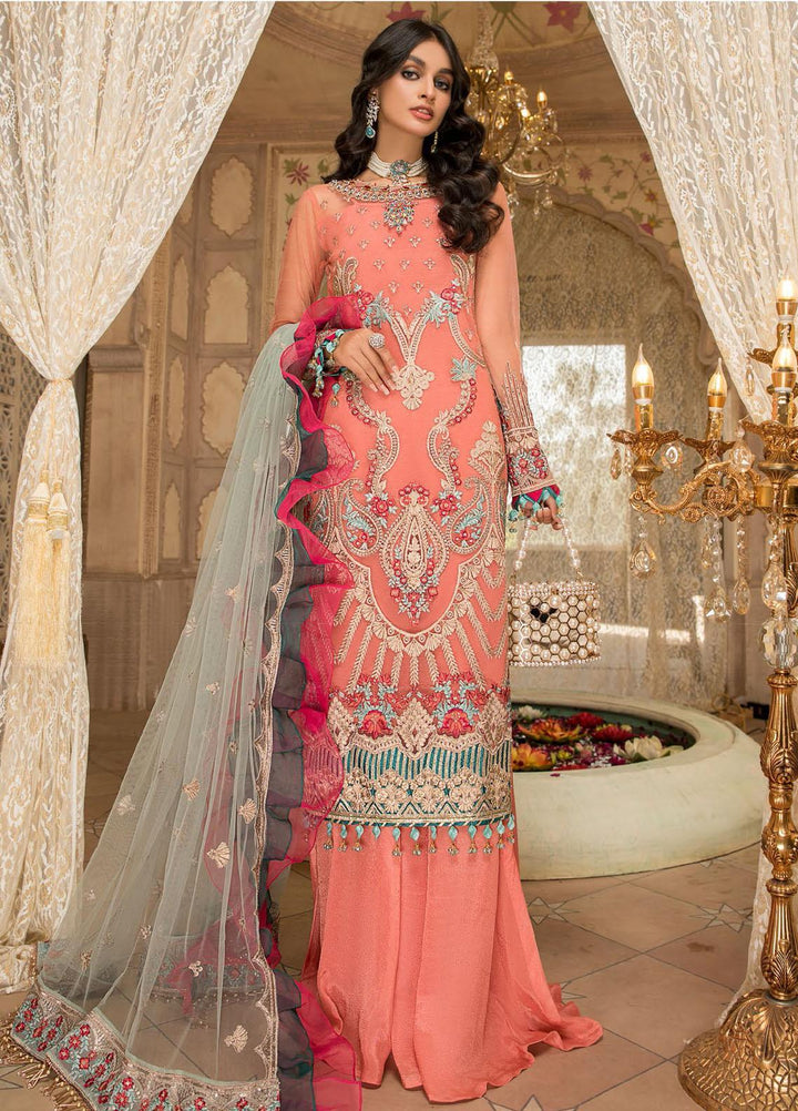 Maryam's Embroidered Chiffon Suits Unstitched 3 Piece MRM21PF-9 D-503 - Formals Collection