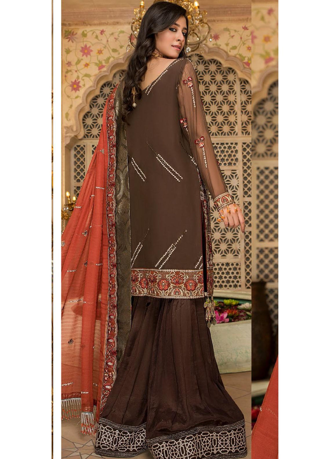 Maryam's Embroidered Chiffon Suits Unstitched 3 Piece MRM21PF-9 D-504 - Formals Collection