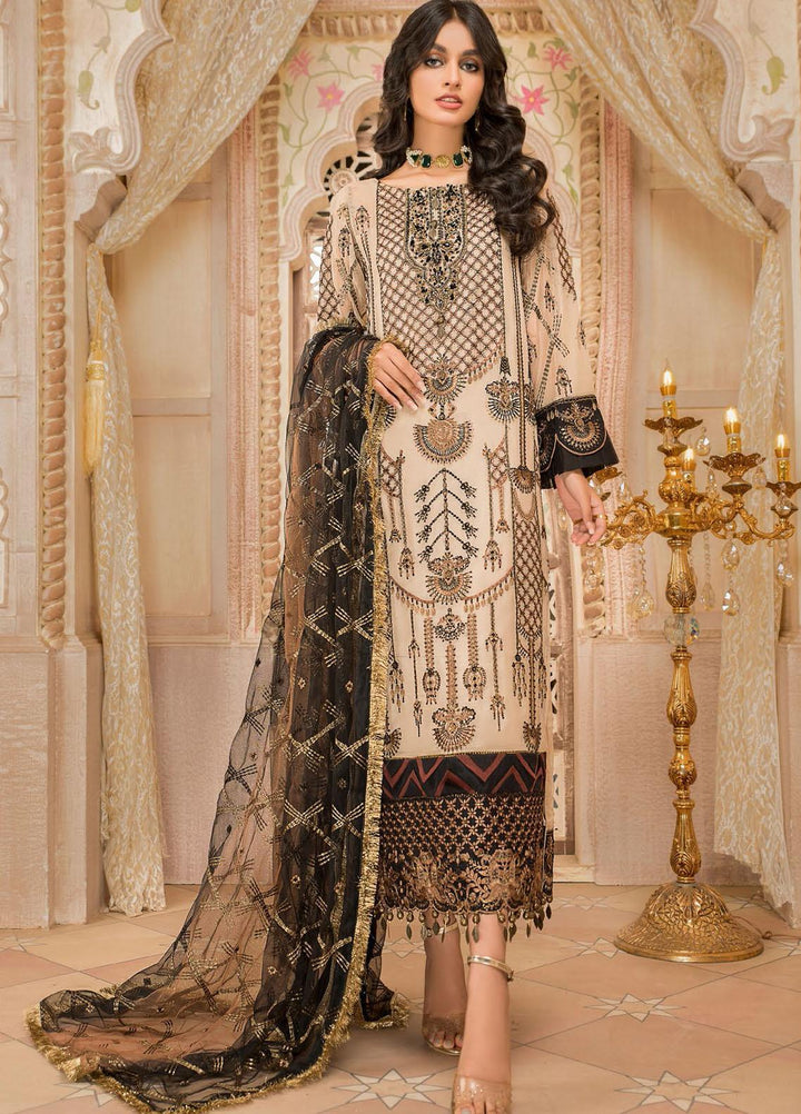 Maryam's Embroidered Chiffon Suits Unstitched 3 Piece MRM21PF-9 D-505 - Formals Collection