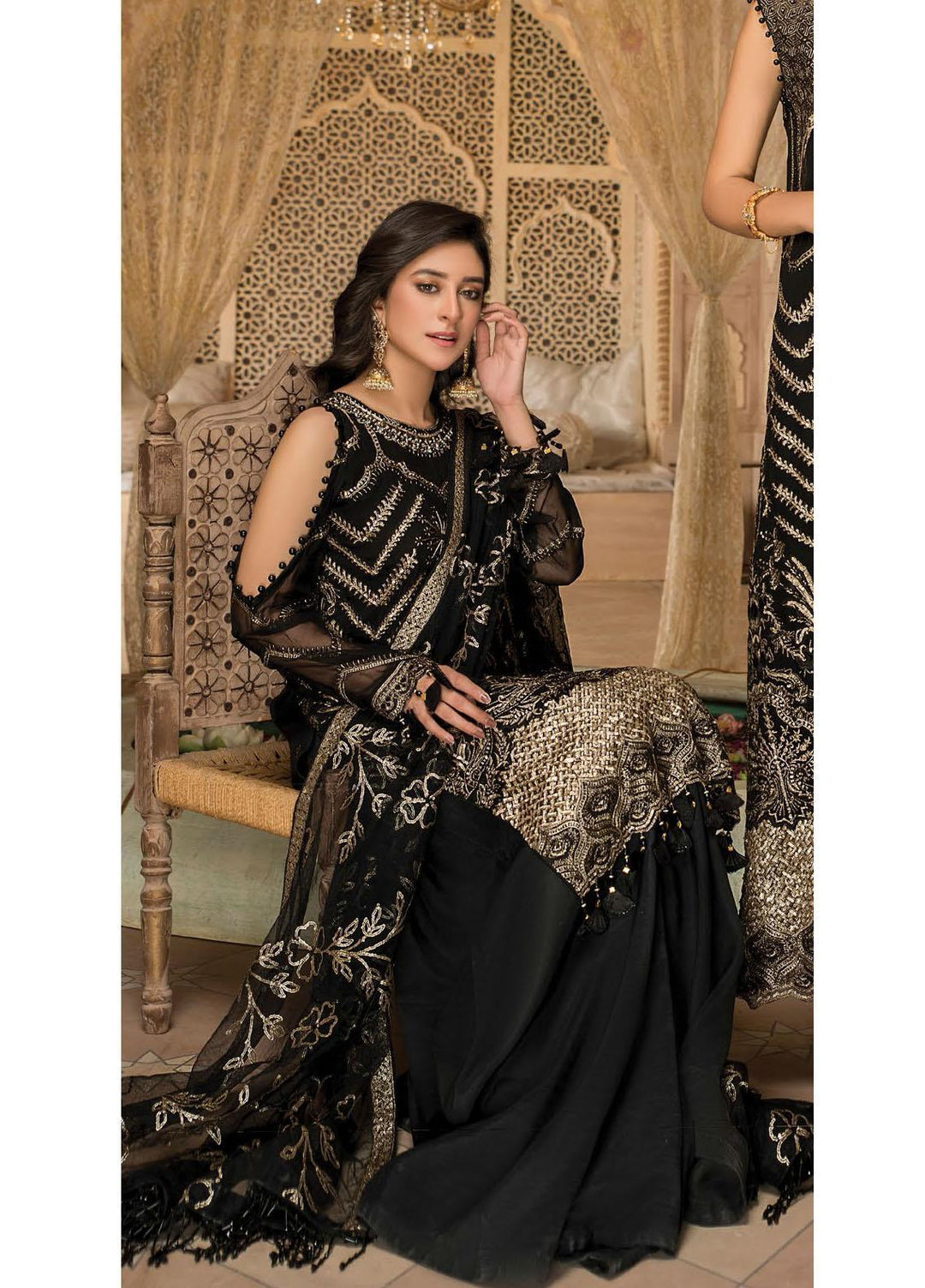Maryam's Embroidered Chiffon Suits Unstitched 3 Piece MRM21PF-9 D-506 - Formals Collection