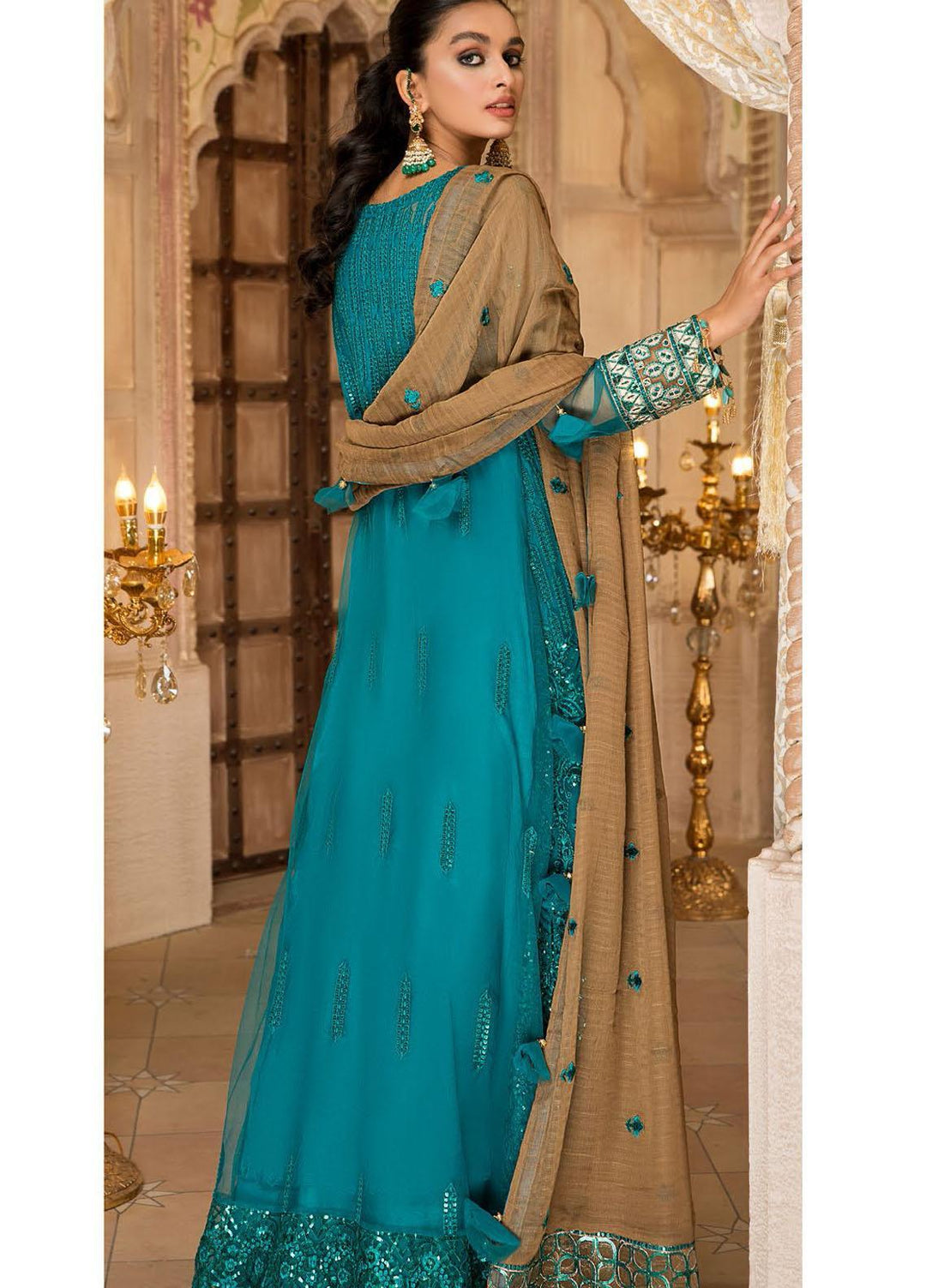 Maryam's Embroidered Chiffon Suits Unstitched 3 Piece MRM21PF-9 D-508 - Formals Collection