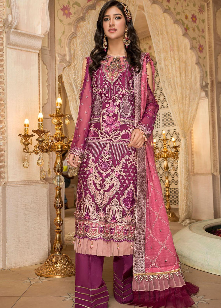Maryam's Embroidered Chiffon Suits Unstitched 3 Piece MRM21PF-9 D-510 - Formals Collection