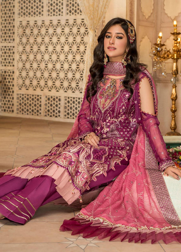 Maryam's Embroidered Chiffon Suits Unstitched 3 Piece MRM21PF-9 D-510 - Formals Collection