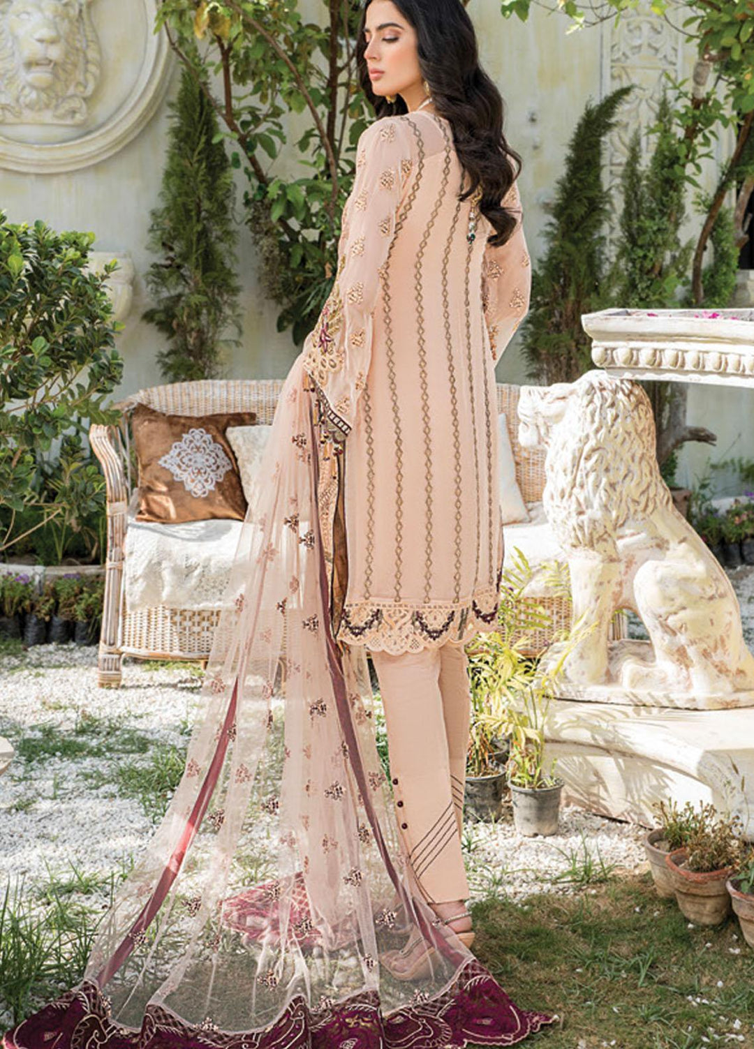 Maryam's Embroidered Chiffon Suits Unstitched 3 Piece MRM21-L8 185 - Luxury Collection