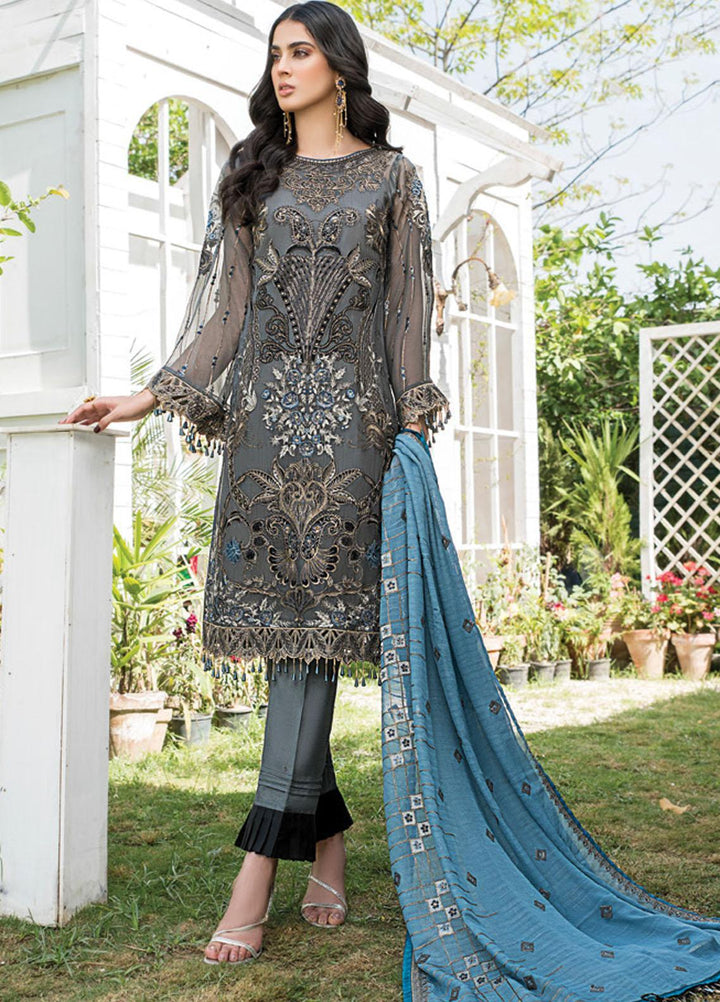 Maryam's Embroidered Chiffon Suits Unstitched 3 Piece MRM21-L8 188 - Luxury Collection