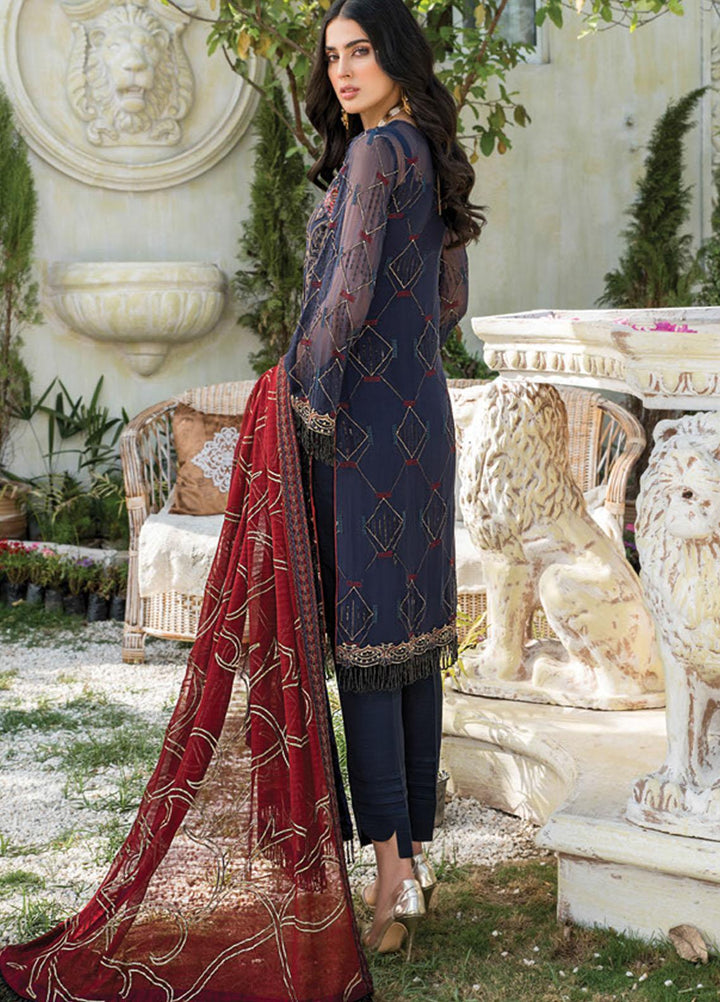 Maryam's Embroidered Chiffon Suits Unstitched 3 Piece MRM21-L8 190 - Luxury Collection