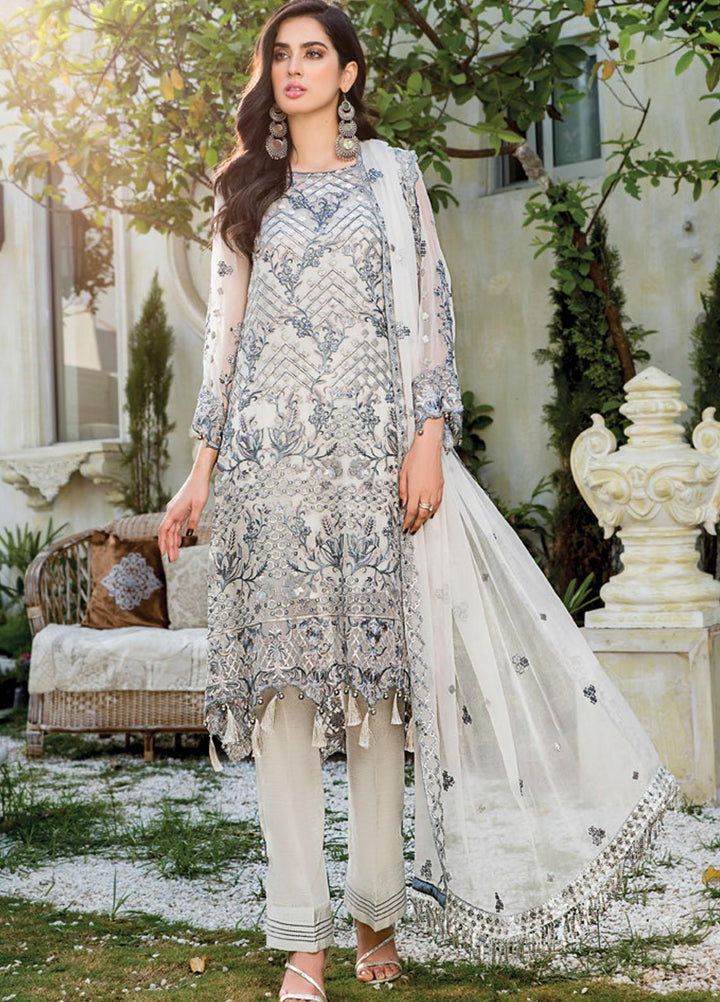 Maryam's Embroidered Chiffon Suits Unstitched 3 Piece MRM21-L8 191 - Luxury Collection