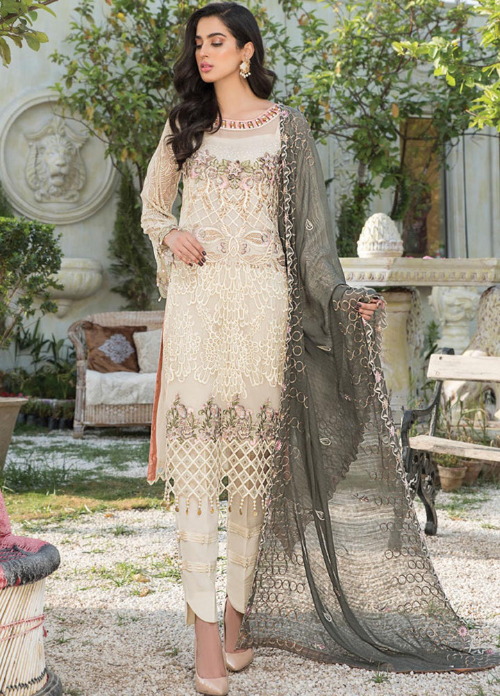 Maryam's Embroidered Chiffon Suits Unstitched 3 Piece MRM21-L8 192 - Luxury Collection