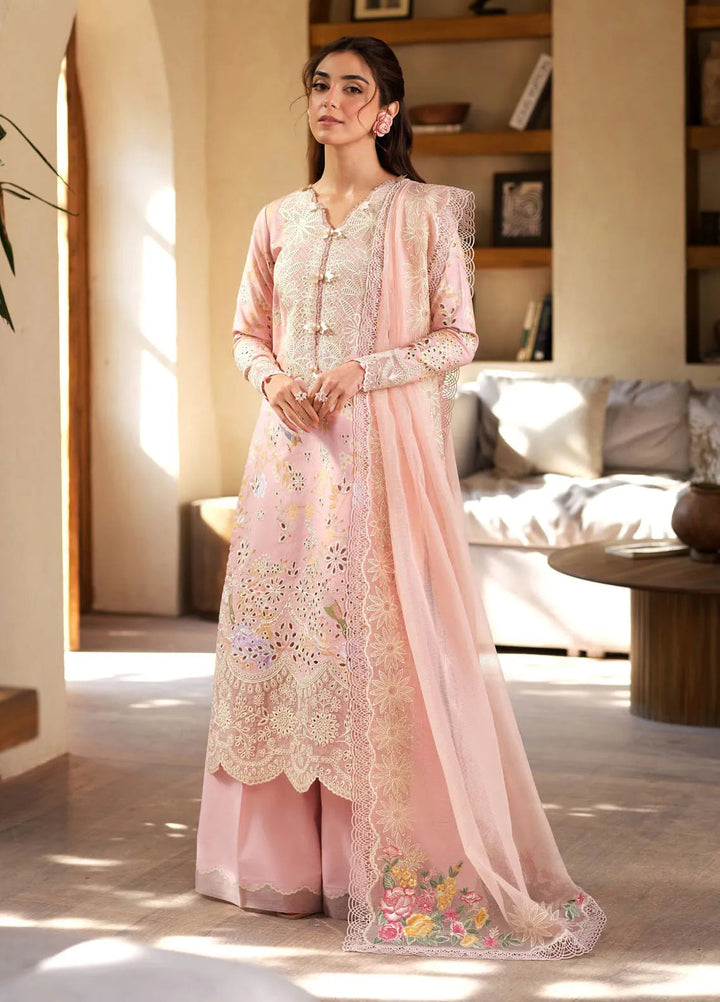 Maryam Hussain Embroidered Lawn Suit Unstitched 3 Piece MH25LL D-01 Dimple - Summer Collection