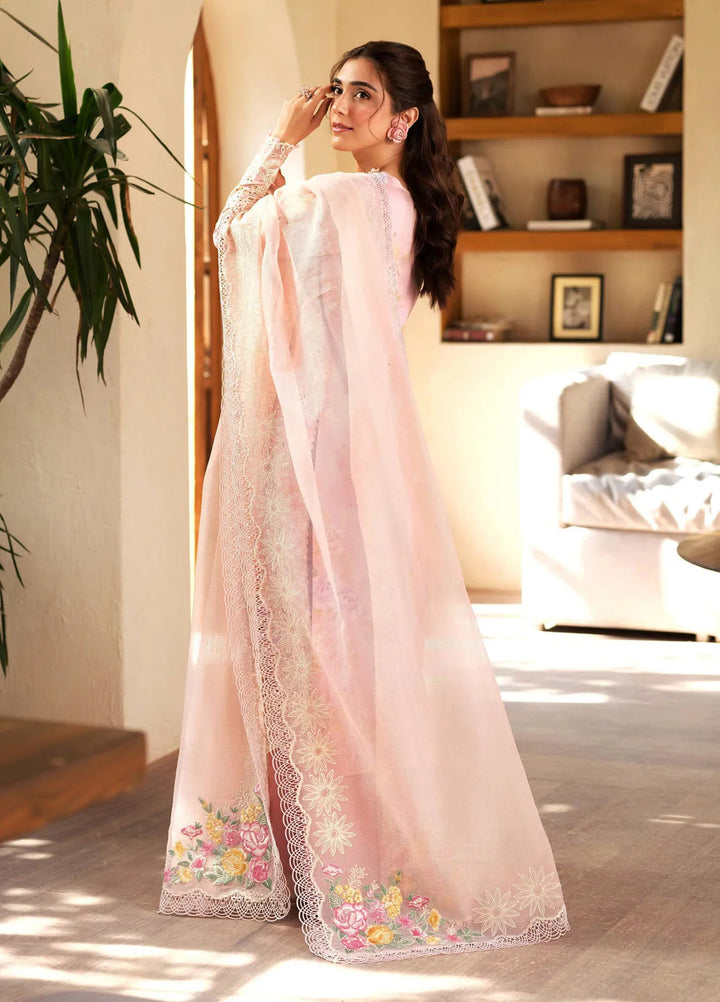 Maryam Hussain Embroidered Lawn Suit Unstitched 3 Piece MH25LL D-01 Dimple - Summer Collection