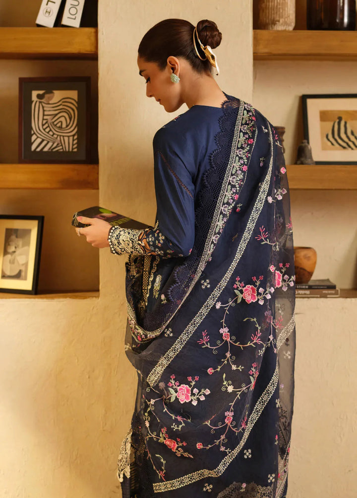 Maryam Hussain Embroidered Lawn Suit Unstitched 3 Piece MH25LL D-07 Twlight - Summer Collection