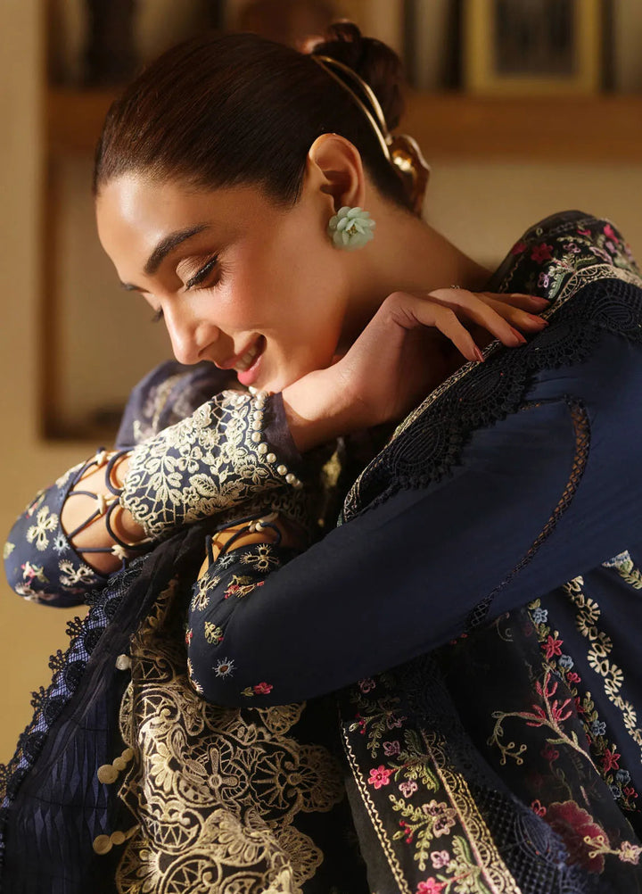 Maryam Hussain Embroidered Lawn Suit Unstitched 3 Piece MH25LL D-07 Twlight - Summer Collection