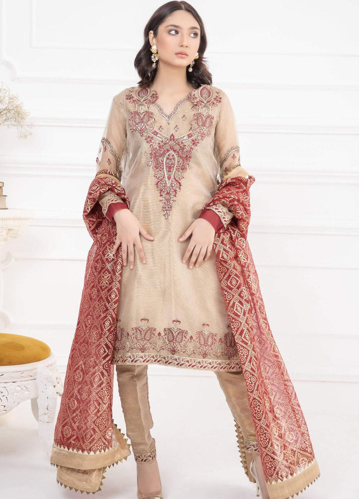 Maryum N Maria Luxury Pret Embroidered Organza 3 Piece Suit Mp-103