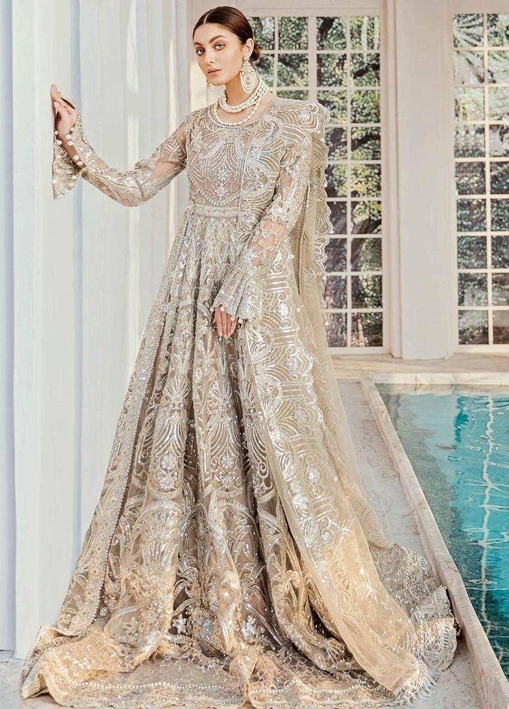 Maryum N Maria Luxury Pret Embroidered Net 3 Piece Suit MOON LIGHT