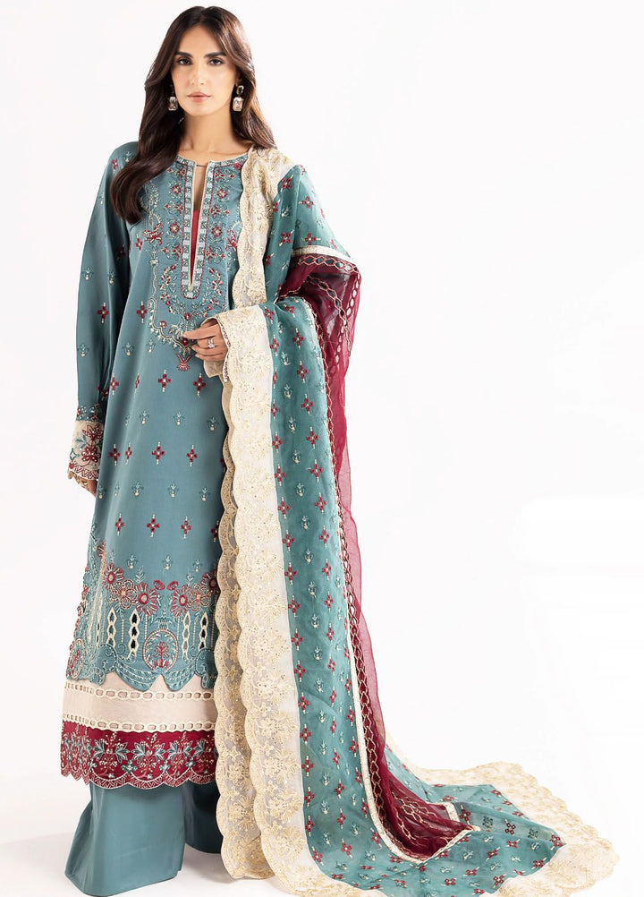 Maryum N Maria Embroidered Lawn Suit Unstitched 3 Piece MNM24E MS24585 Laila - Eid Luxury Collection