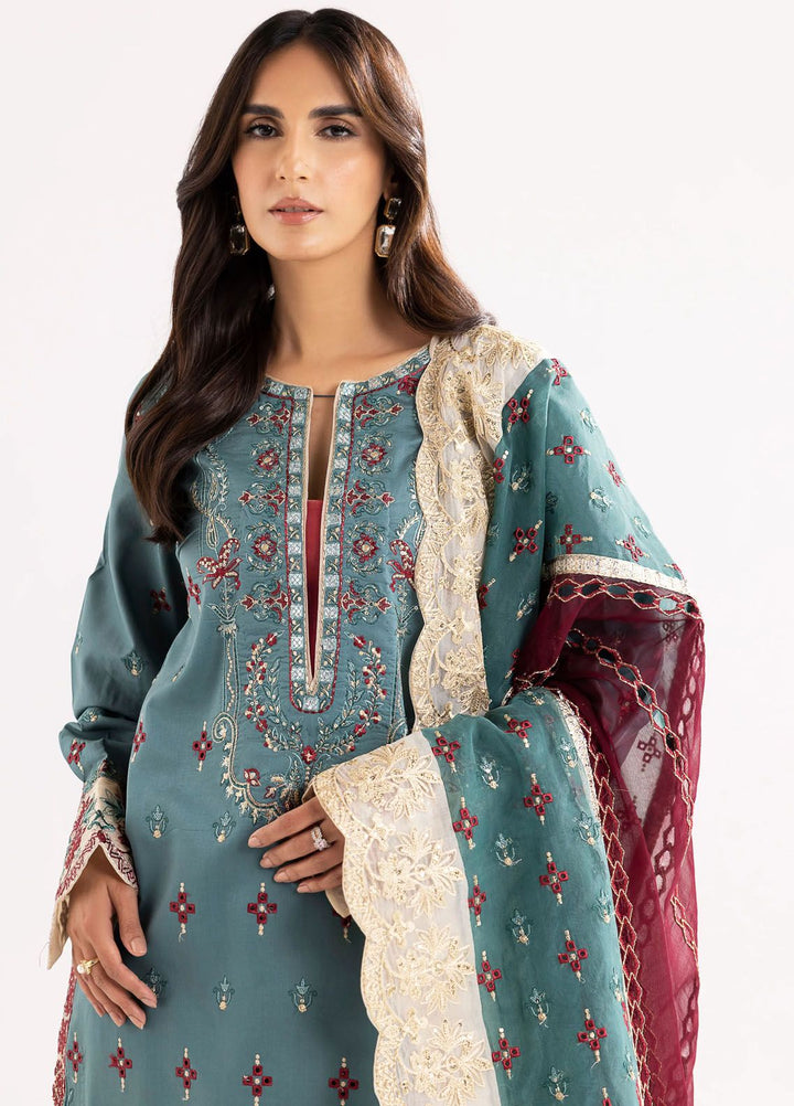 Maryum N Maria Embroidered Lawn Suit Unstitched 3 Piece MNM24E MS24585 Laila - Eid Luxury Collection