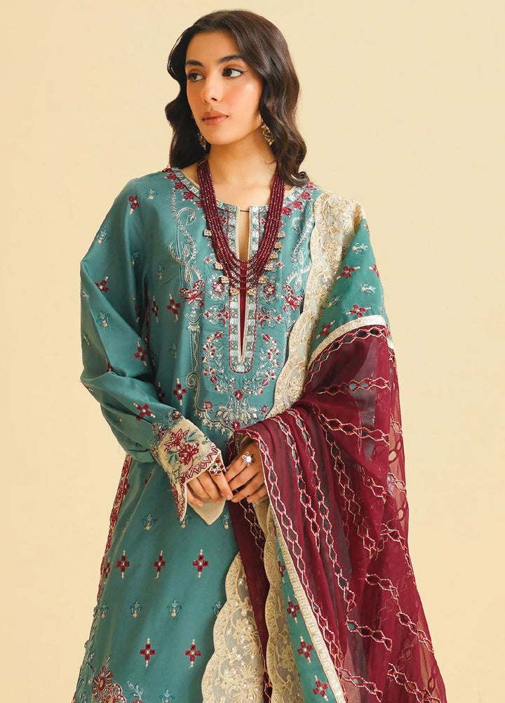 Maryum N Maria Embroidered Lawn Suit Unstitched 3 Piece MNM24E MS24585 Laila - Eid Luxury Collection