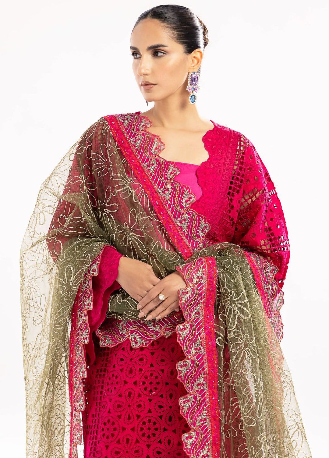 Maryum N Maria Embroidered Lawn Suit Unstitched 3 Piece MNM24E MS24586 Yasmin - Eid Luxury Collection