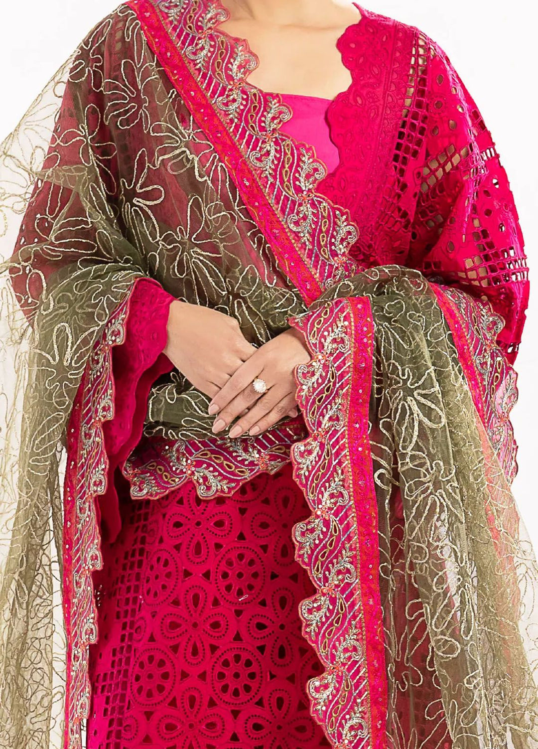 Maryum N Maria Embroidered Lawn Suit Unstitched 3 Piece MNM24E MS24586 Yasmin - Eid Luxury Collection