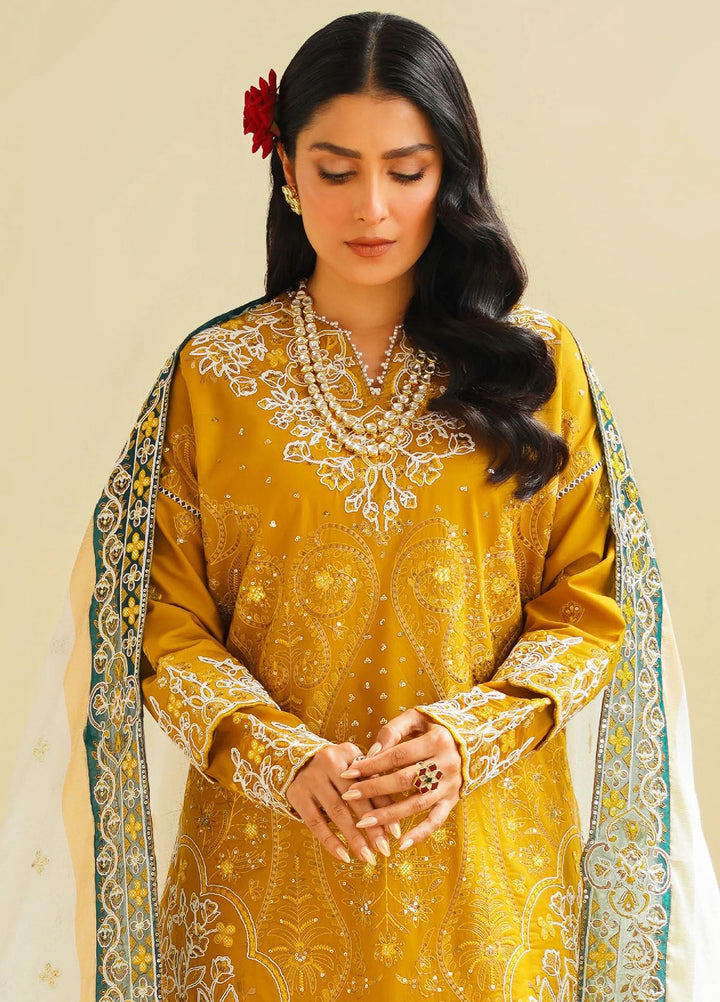Maryum N Maria Embroidered Lawn Suit Unstitched 3 Piece MNM24E MS24587 Sarah - Eid Luxury Collection