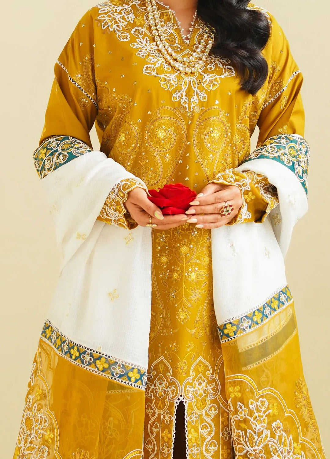 Maryum N Maria Embroidered Lawn Suit Unstitched 3 Piece MNM24E MS24587 Sarah - Eid Luxury Collection