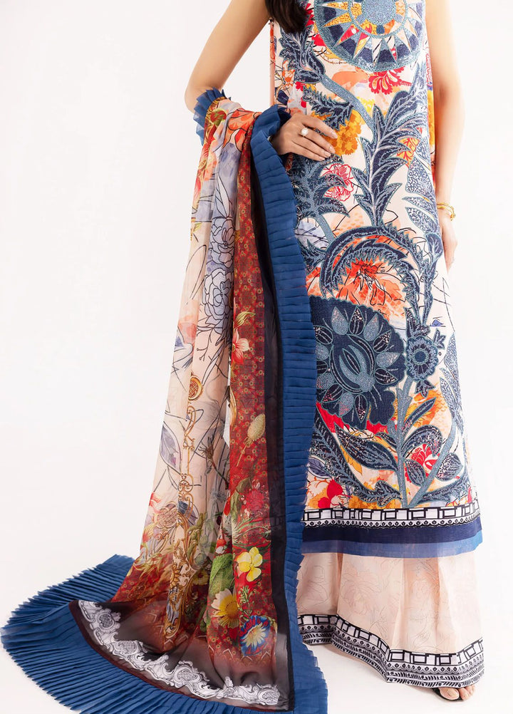 Maryum N Maria Embroidered Lawn Suit Unstitched 3 Piece MNM24E MS24593 Shafaq - Eid Luxury Collection