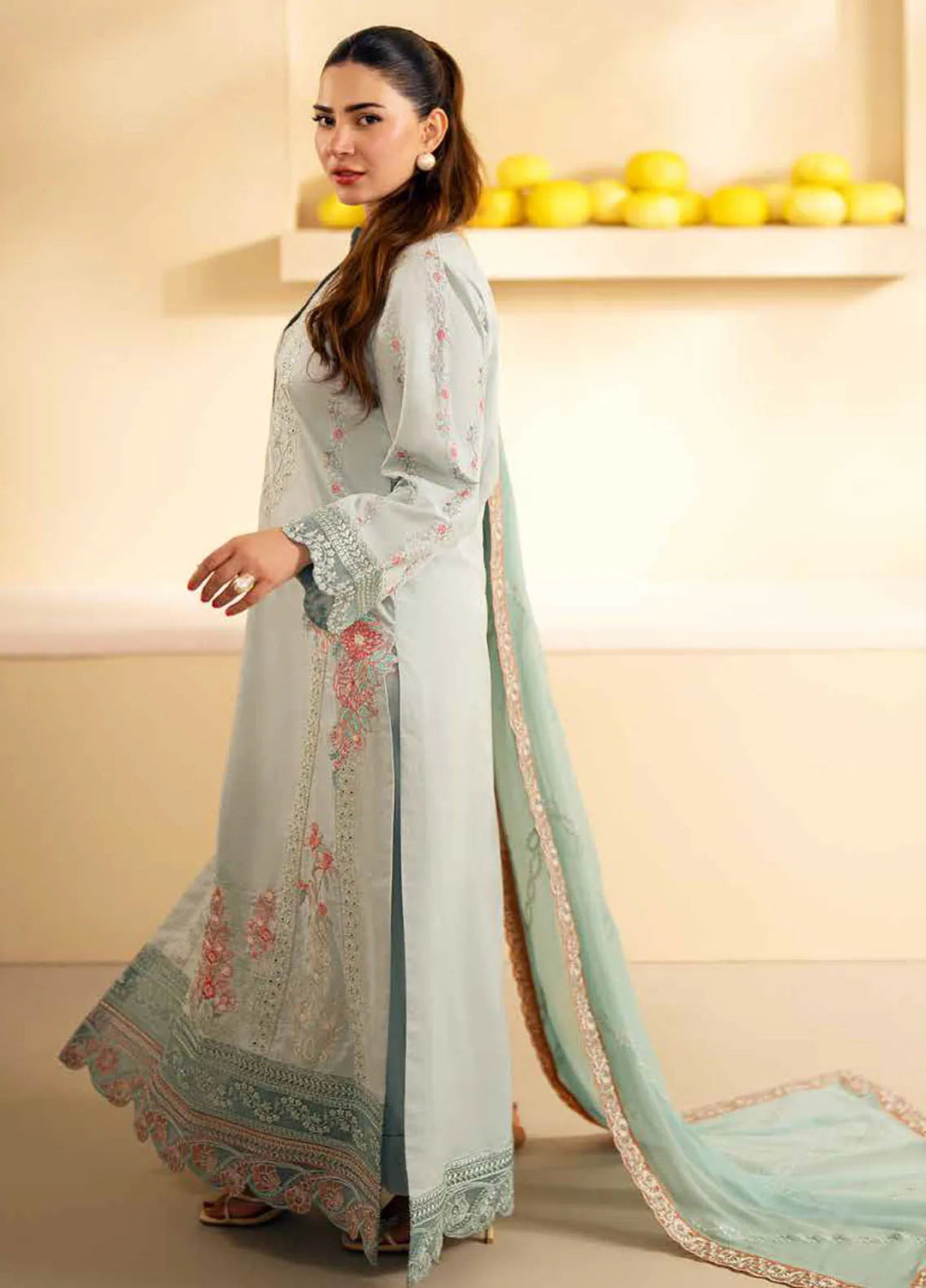 Maryum N Maria Embroidered Lawn Suit Unstitched 3 Piece MNM24EA Alisa - Luxury Collection
