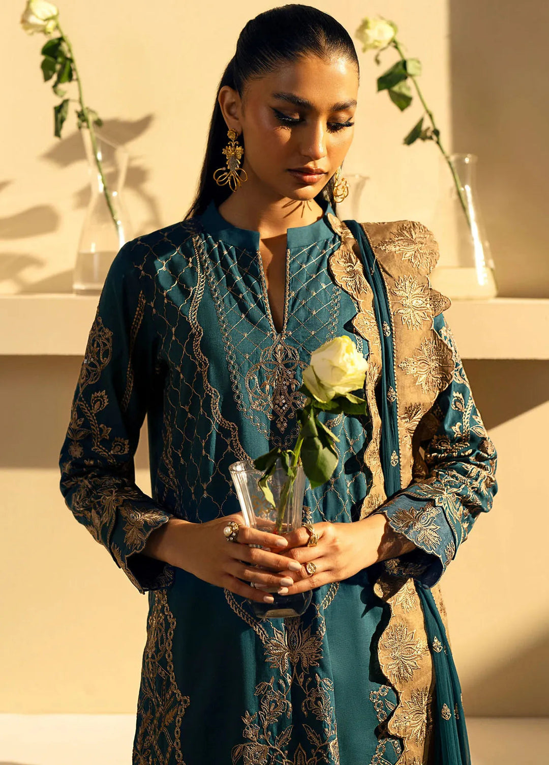 Maryum N Maria Embroidered Lawn Suit Unstitched 3 Piece MNM24EA Ania - Luxury Collection
