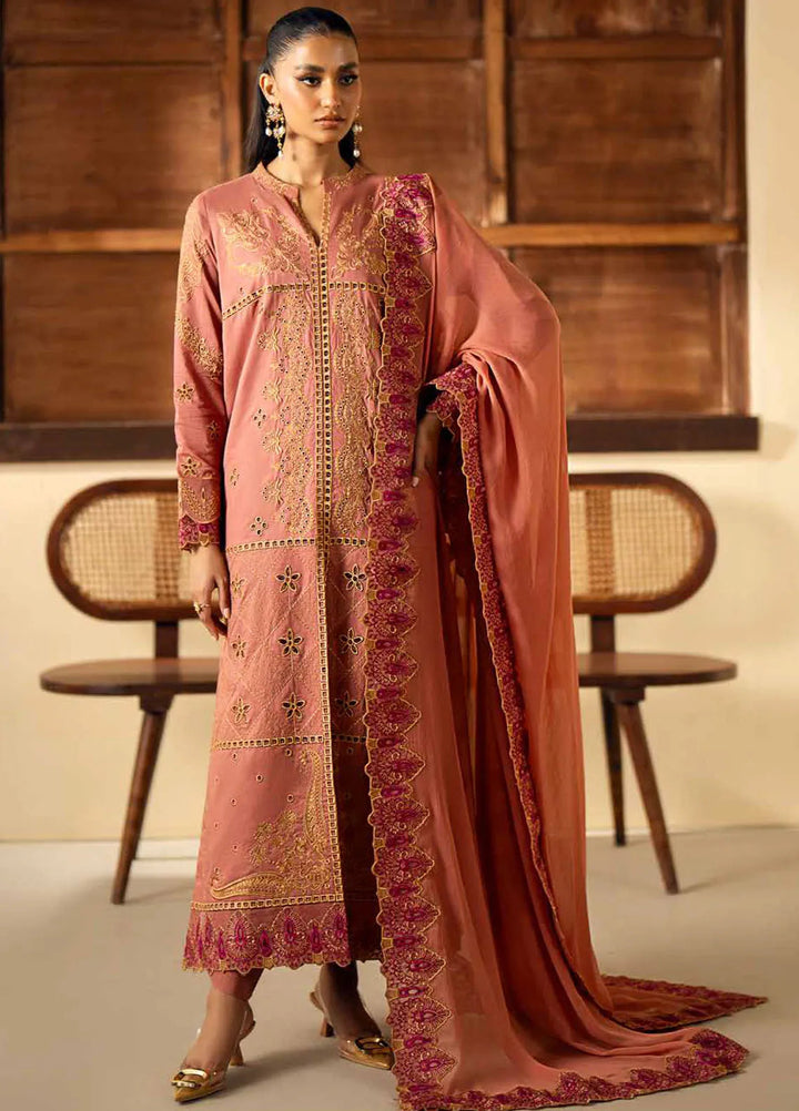 Maryum N Maria Embroidered Lawn Suit Unstitched 3 Piece MNM24EA Varya - Luxury Collection