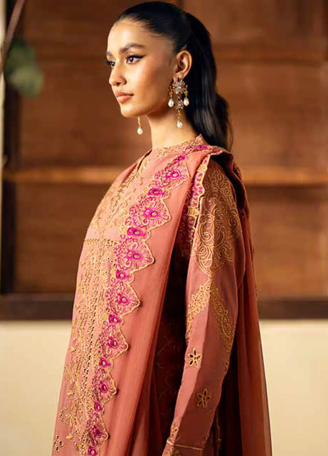 Maryum N Maria Embroidered Lawn Suit Unstitched 3 Piece MNM24EA Varya - Luxury Collection