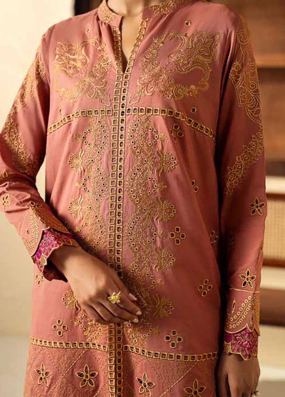 Maryum N Maria Embroidered Lawn Suit Unstitched 3 Piece MNM24EA Varya - Luxury Collection