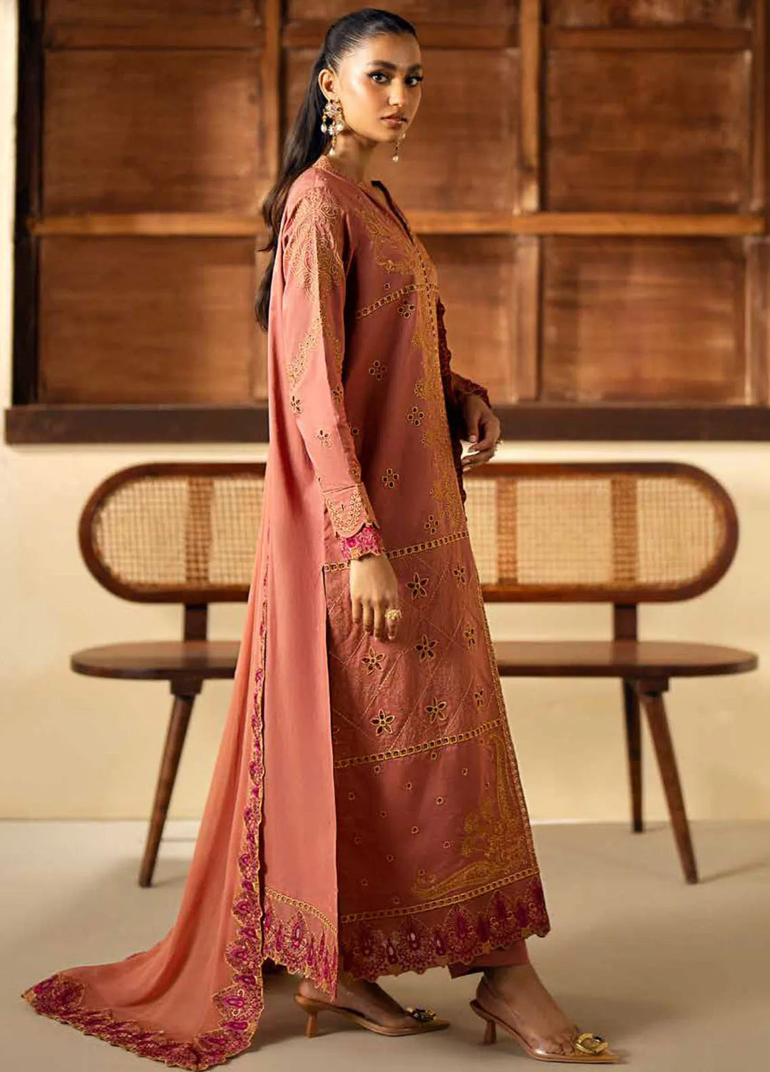 Maryum N Maria Embroidered Lawn Suit Unstitched 3 Piece MNM24EA Varya - Luxury Collection