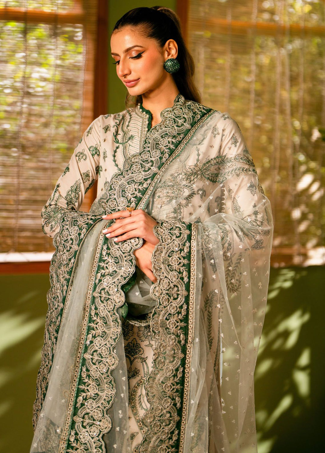 Maryum N Maria Embroidered Lawn Suit Unstitched 3 Piece MNM24LL2 MS24552 Nubia - Luxury Summer Collection