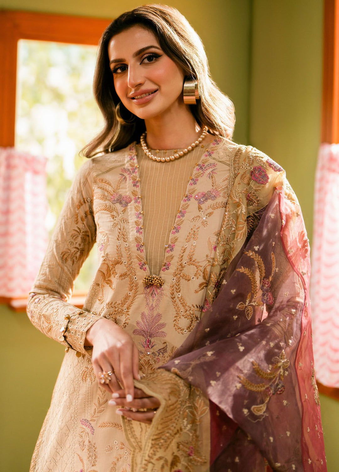 Maryum N Maria Embroidered Lawn Suit Unstitched 3 Piece MNM24LL2 MS24556 Kissa - Luxury Summer Collection