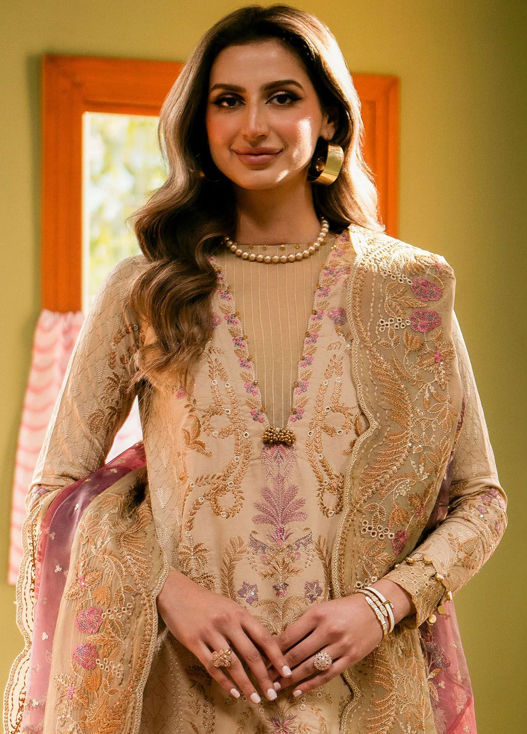 Maryum N Maria Embroidered Lawn Suit Unstitched 3 Piece MNM24LL2 MS24556 Kissa - Luxury Summer Collection