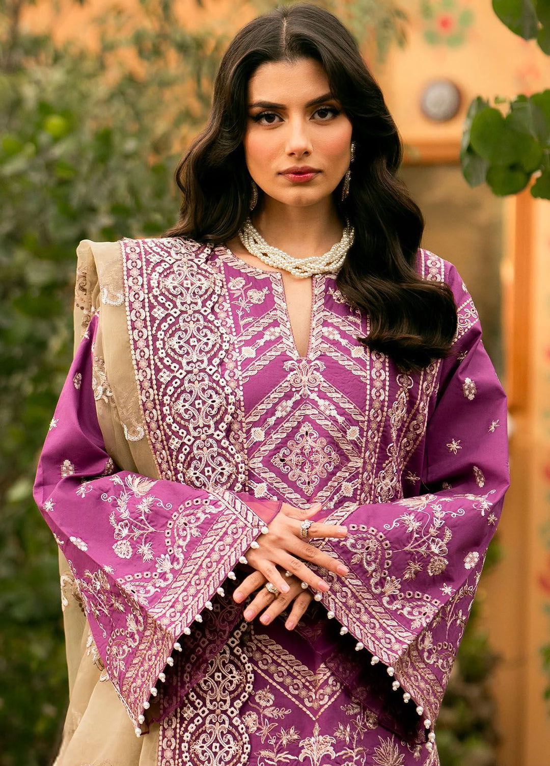 Maryum N Maria Embroidered Lawn Suit Unstitched 3 Piece MNM24LL2 MS24562 Nane - Luxury Summer Collection