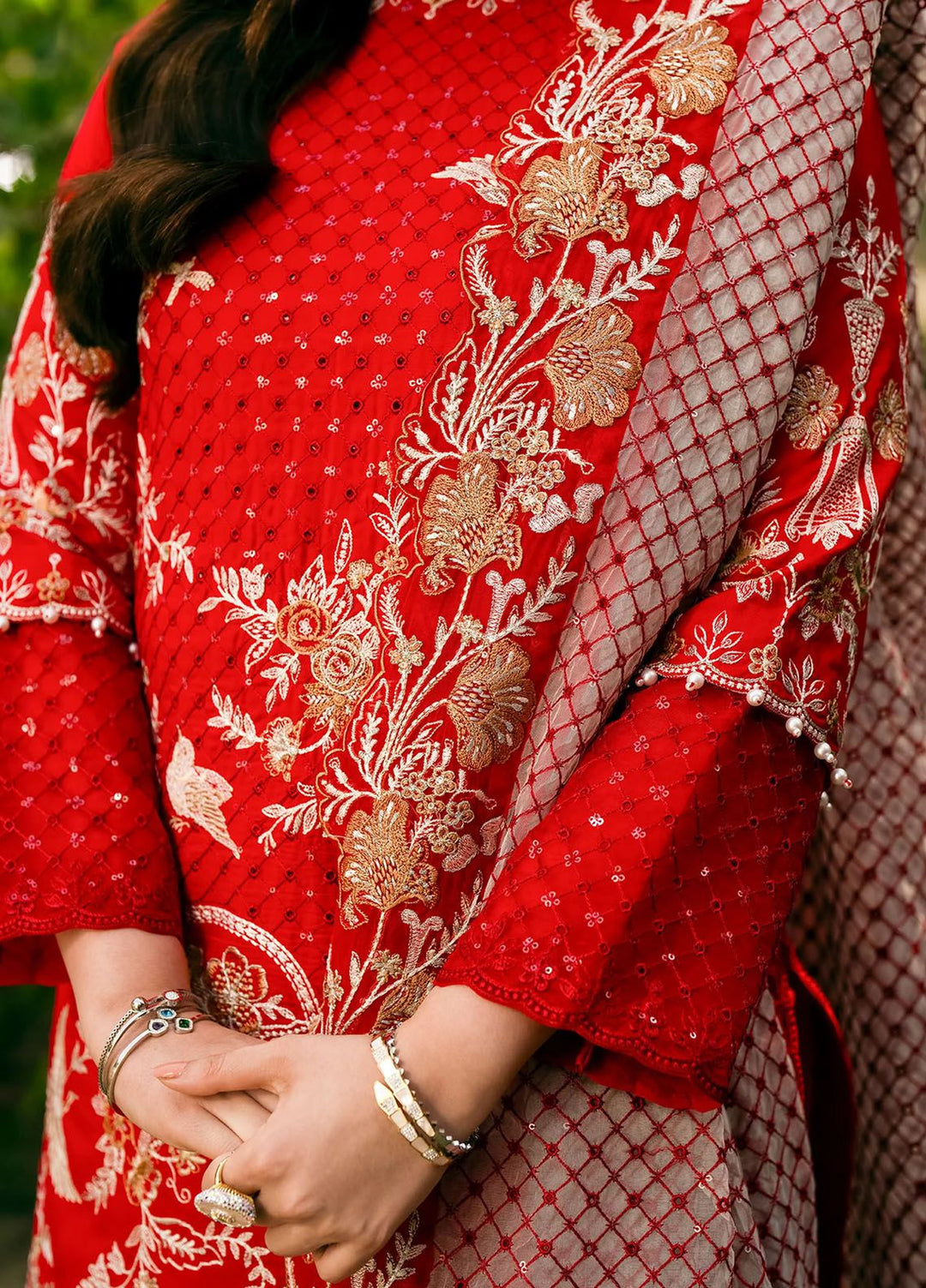 Maryum N Maria Embroidered Lawn Suits Unstitched 3 Piece MNM24LL MS24-563 Nurul - Summer Collection