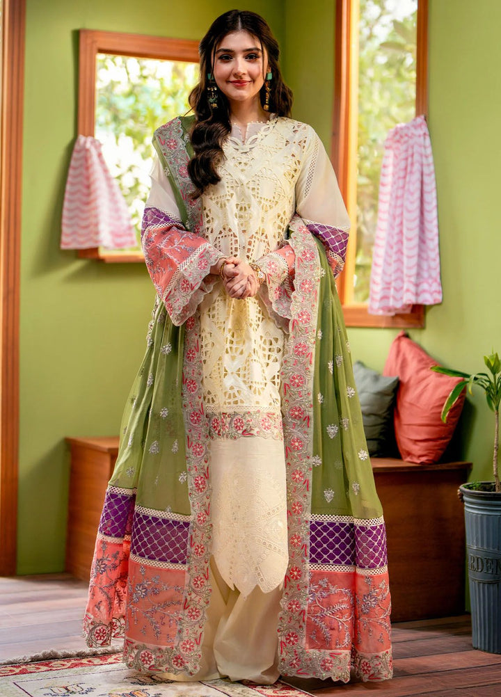Maryum N Maria Embroidered Lawn Suits Unstitched 3 Piece MNM24LL MS24-570 Dina - Summer Collection