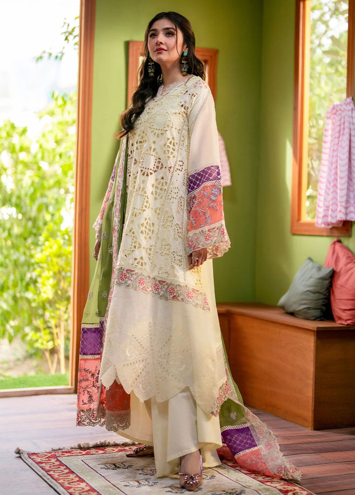 Maryum N Maria Embroidered Lawn Suits Unstitched 3 Piece MNM24LL MS24-570 Dina - Summer Collection